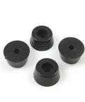 100 Piece Set Top Notch Rubber Furniture Chair Leg Protectors With Glide Sliders 18X15X8Mm, black rubber caps for floor protection.