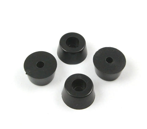 100 Piece Set Top Notch Rubber Furniture Chair Leg Protectors With Glide Sliders 18X15X8Mm, black rubber caps for floor protection.