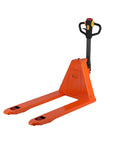 Tory Carrier Handle Replacement For Electric Pallet Jack CBD15 ETP15 EPJ3300 Tiller Control, orange walkie pallet lift with two forks.