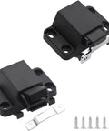 Self Closing Push To Open Door Latch Cabinet Hardware 2 Pack Push Latches And Locks For Hidden Doors And Drawers No Knobs