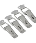 Secure Your Wooden Craft With Super Cool 4 Pack Duck Mouth Metal Latch Catch Springs Loaded Hasp Clamp Toggle Hook Clasp With Lock For Boxes - Metal latches showing durable design.