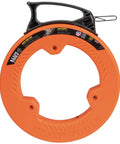 50 Foot Electrical Fish Tape Pro Grade With Steel Wire Puller, Double Loop Tip, Durable Housing and Handle, 1/8 Inch Wide