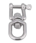 Built Like A Tank 304 Stainless Steel Swivel Shackle With Heavy Duty Snap Ring For Marine Gear And Industrial Rigging Rust Proof Direct Replacement Part For 6mm Rope crafted in shiny stainless steel.