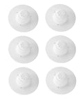 Jauarta Plastic Bathtub Drain Stopper, Effective Hair Trap in a set of six, durable white plastic, designed for standard drains.
