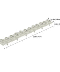 2 Pack Conductive Rubber Contact Strips For Keyboard Buttons And Digital Pianos, Silicone Key Contact Pads, dimensions shown