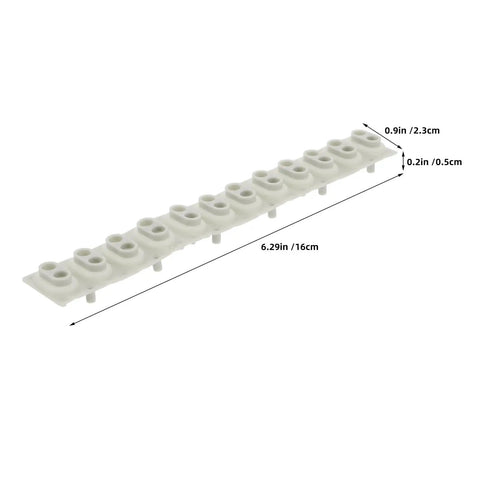 2 Pack Conductive Rubber Contact Strips For Keyboard Buttons And Digital Pianos, Silicone Key Contact Pads, dimensions shown