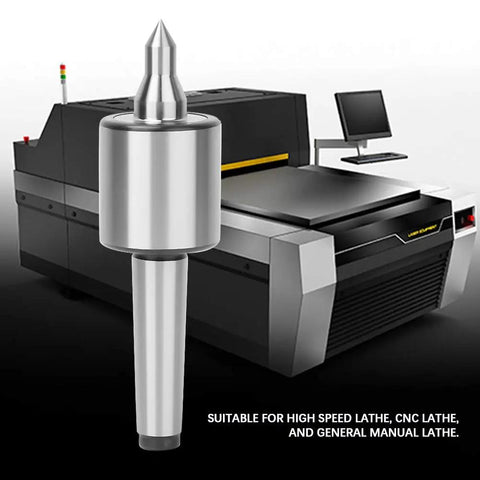 High Accuracy Triple Bearing Live Center For Metal Lathe Turning With Dustproof Seal shown with lathe machine