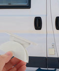 Sleek And Secure Rv Door Retainers For Ultimate Hold And Style Versatile Nylon Catch Easy Install shown near an RV door.