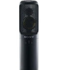 Front view of a Two Way Condenser Studio Mic For Vocals And Streaming With Wide Frequency Range, rich mid low tone, crisp highs.