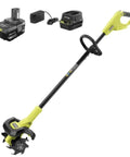 Cordless Garden Cultivator 18V 8 Inch Tiller With 4.0 Ah Battery And Charger, Lightweight, No-Fuss Start, Yellow