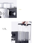 1.7L Semi Automatic Espresso Coffee Maker For Home And Office showing front control panel and removable water reservoir