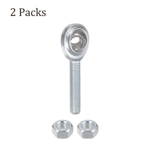 Heavy Duty Rod End Joint Bearing 2 Pack 5/16 Bore 5/16-24 UNF Right Hand Thread With Jam Nuts Beefy Zinc Plated Carbon Steel Housing And Chrome Steel Ball CM5 Male Rod End, 2 packs