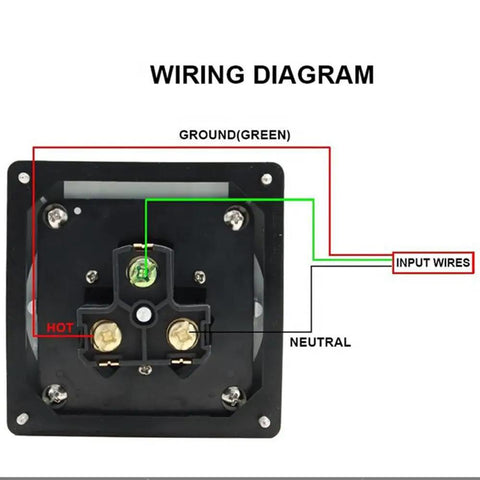Wiring diagram for Built Like A Tank 30 Amp Weatherproof Outdoor Power Outlet Box for EV Chargers RV Campers and Generators.