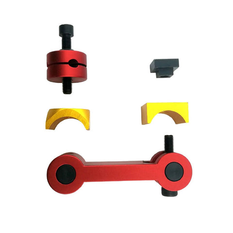 Premium Cnc Mill Positioner And Adjustable Work Stop Locator with red and yellow components for precise clamping setups.