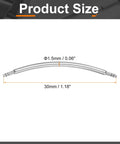 Ten Piece Curved Spring Bar Watch Band Pins Fits 30mm Straps With 1.5mm Diameter shown with size dimensions.
