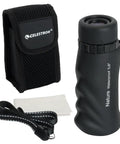 Nature 10x25 Monocular For Hiking And Wildlife Viewing Lightweight Travel Ready Tool For Birding On The Go With 10x Magnification And Bright 25mm Lens Built For Outdoor Adventures And Clear Distant Details, with case and strap