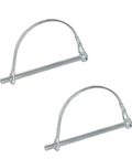 2Pack Premium Trailer Hitch Pin Set 1/4 X 3.2 Inch Built Tough Durable Carbon Steel Zinc Plated For Long Lasting Corrosion Resistance