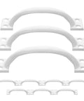 Vintage Iron Door Pull Handle With Classic Elegance White Finish Includes Screws Easy Install No Fuss Heavy Duty Rustic Hardware For Outdoor Wood Gates Cabinets And Furniture, multiple handles shown.