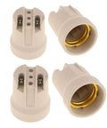 Heavy Duty E26 E27 Light Sockets Built From Heat Resistant Ceramic For Smooth Bulb Swaps And Zero Stress Fixture Mods Pack Of Four.