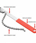 All In One Cassette Removal Tool Set With Chain Whip, Wrench And Lockring Remover For Home Bike Mechanics with red handle chain whip