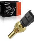 A-Premium engine coolant temperature sensor with brass probe and black connector for Polaris Ranger and RZR vehicles.