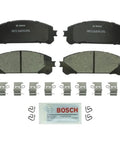 Bosch BC1324 QuietCast ceramic front brake pad set with mounting hardware (4 pads)