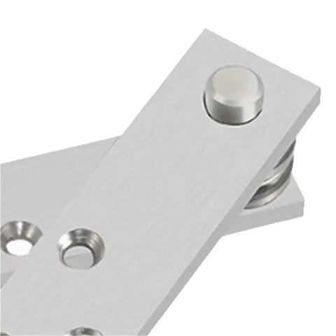 Heavy Duty 360 Degree Pivot Door Hinge Shaft Made From Super Durable Stainless Steel For Homes And Sheds Super Tough Furniture Hardware close-up detail.