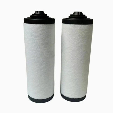 Oil Mist Separator Exhaust Filter For Vacuum Pumps Replacement 0532140156 0532000512 two cylindrical filters side view
