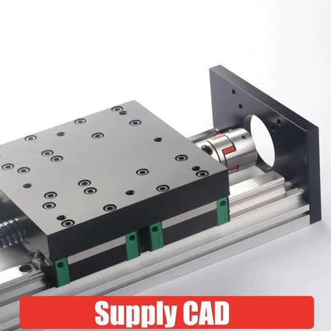 Close-up of 700mm Stroke High Load CNC Heavy Duty Precision Sliding Module with Double Linear Rail Ball Screw for easy installation.