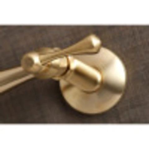 Close-up of Old-School Vintage Wall Mount Kitchen Faucet Brushed Nickel With Solid Brass Construction handle