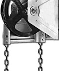 Beefed Up Chain Hoist Replacement Kit For Garage Doors 2000R 4 To 1 Reduction Wall Mount with 1 inch shaft showing chains