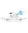Side view of ELRS V3 Cetus X Betaflight FPV Kit showing adjustable camera angle and 95mm frame size for FPV beginners.