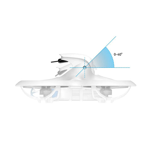 Side view of ELRS V3 Cetus X Betaflight FPV Kit showing adjustable camera angle and 95mm frame size for FPV beginners.