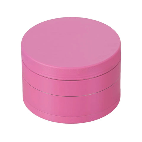 Pink Spice Grinder 2.5 Inch Portable Grinder For Fresh Herbs And Spices, Dope On The Go, Compact Travel Size, Durable Build, front view