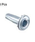 Eight Metal Caster Sockets For 3/8 X 1-1/4 Inch Stems, 9.5 X 31 Mm, Sleeve Style Wheel Socket Mount, galvanized finish