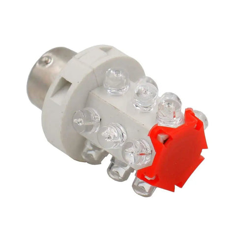Close-up of 24V Red LED Indicator Light Bulb from 5 Pack for Industrial Signal Warning Beacons and Tower Lights