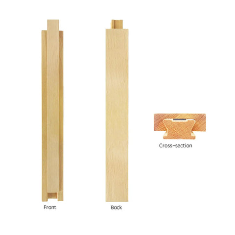 Tough Built Beech Wood Undermount Drawer Slides With Hella Smooth Gliding Bottom Rails And No Sweat Center Mount Track Replacement Kit For Home Furniture 15.7 Inch Runners, showing front and back views.
