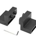 Flat Rail Roller Stop For Sliding Barn Doors In Aluminium Alloy Black Finish 1 Set Includes 2 Plugs With Allen Screws And Small Wrench