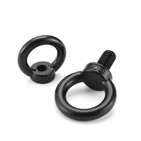 Durable 304 Stainless Steel Black Lifting Eyebolts Set With M3 To M24 Lifting Ring Screws And Pro Grade Heavy Duty Nuts Kit