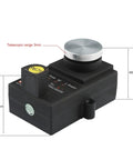Professional Cnc Tool Setting Gauge With Heavy Duty Z Axis Height Adjuster For Router Bit Alignment And Precision Milling Setup Rock Solid Build Dang Fast Calibration, detailed view with dimensions displayed.