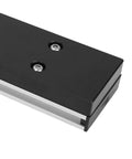 Close-up of Dead Solid Aluminum Box Joint Jig For Miter Gauge Table Saw With Knockout Stability and Sweet Precision.