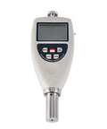 Straight Up Digital Shore Hardness Tester For Rubber And Plastic Using A D E Scale Types To Drop Crisp Testing Numbers Fast Inside A Slick Zero Hassle Handheld Meter front view with display and buttons.