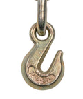 Close-up of 5/16 hook on 2 Pack Heavy Duty Ratchet Lever Load Binder Five Sixteenths To Three Eighths Inch Chain With Grab Hooks And Eye 7100 Lbs