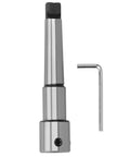 Side view of steel annular cutter arbor MT3 to 3/4 inch Weldon shank with hex key