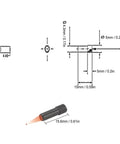 Technical diagram and dimensions of Reflective Optical Fiber Sensor Lens With Small Light Spot, compatible with multiple FU models.