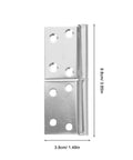 Sturdy Decorative Stainless Steel Flag Shaped Door Hinges Six Pairs Wear Resistant Easy to Remove Lift Off Hinges 9.8x3.8cm
