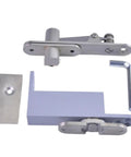 Heavy Duty Cabinet Door Pivot Hinges With Invisible Concealed Build And Auto Soft Close Mechanism For Dead Simple Top Bottom Mounting parts viewed from above.