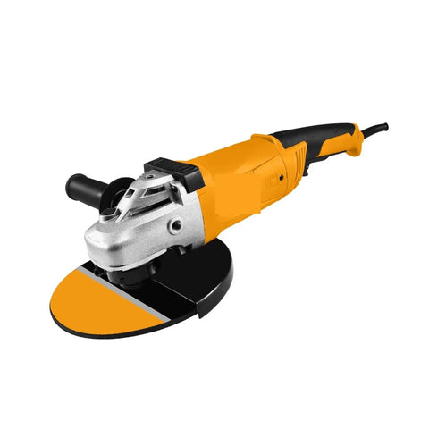 Professional Grade 230Mm Pneumatic Angle Grinder Air Powered Cut Off Tool 6500Rpm with a black and yellow design for cutting and grinding.