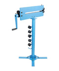 Sheet Metal Bead Roller Machine 1.2mm Manual Bead Rolling Tool With 6 Die Set shown on stand