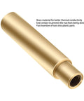 Close-up view of brass Heat Soldering Iron Tips Set For 3D Printing, 936 Universal Insert Tips with threading, for DIY inserts.